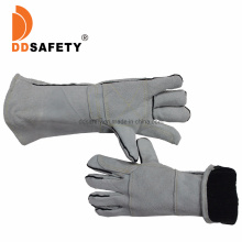 High Quality Cow Split Welding Reinforced on Palm Labor Gloves
